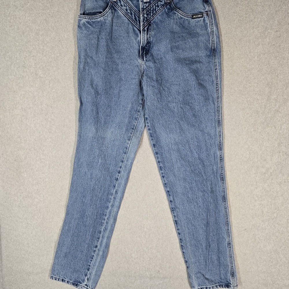 VINTAGE Rockies Women Jeans 15/16 Blue Denim High Rise Western 33" Inseam